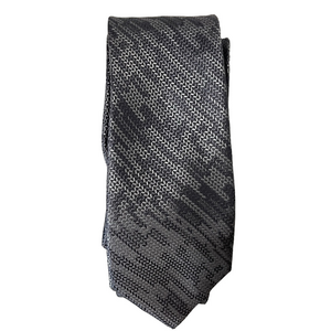 Michael Kors Gray Diagonal Pattern Textured Tie Formal Evening Wedding